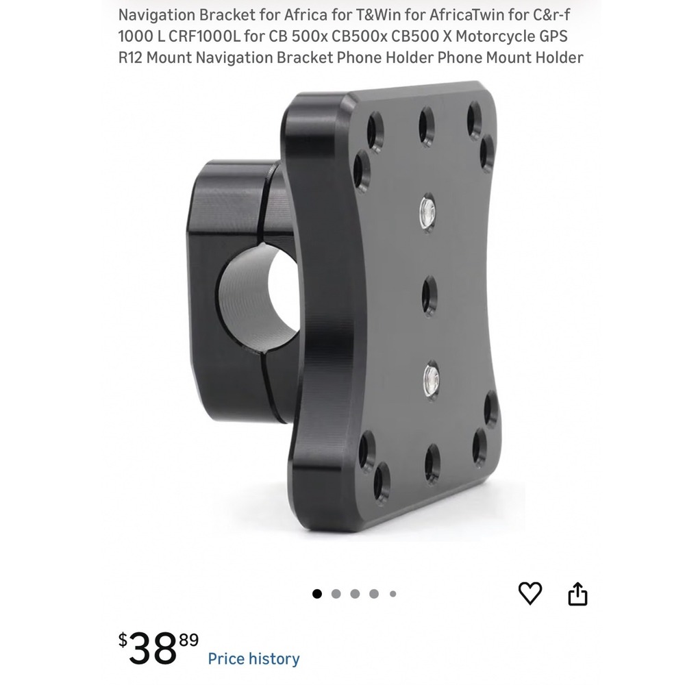 Motorcycle GPS Navigation Phone Mount Bracket 16mm Universal
